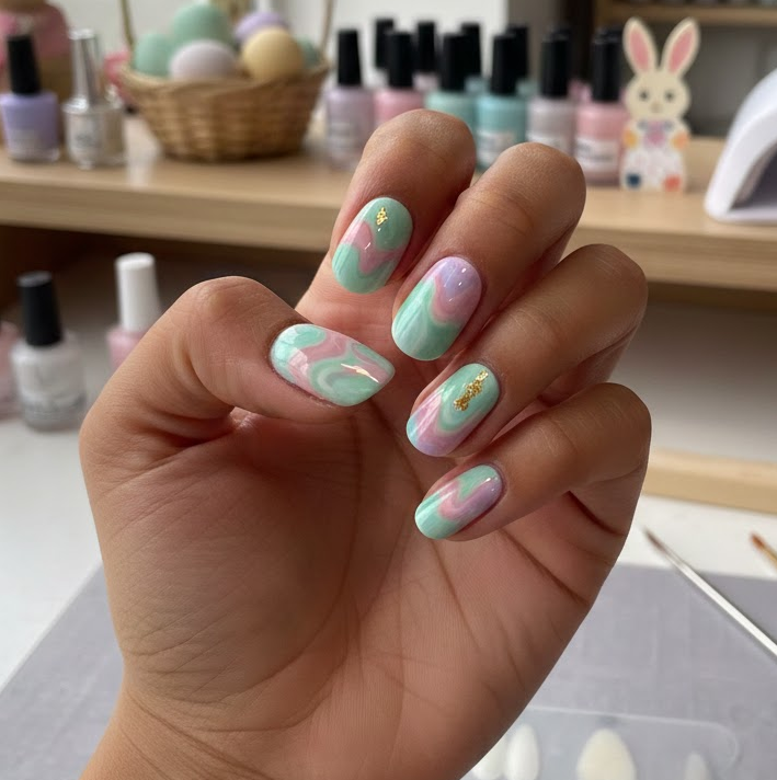 easter egg nail