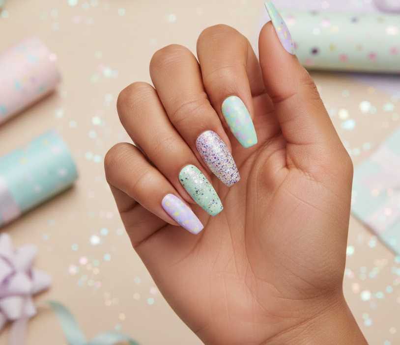 easter egg nail