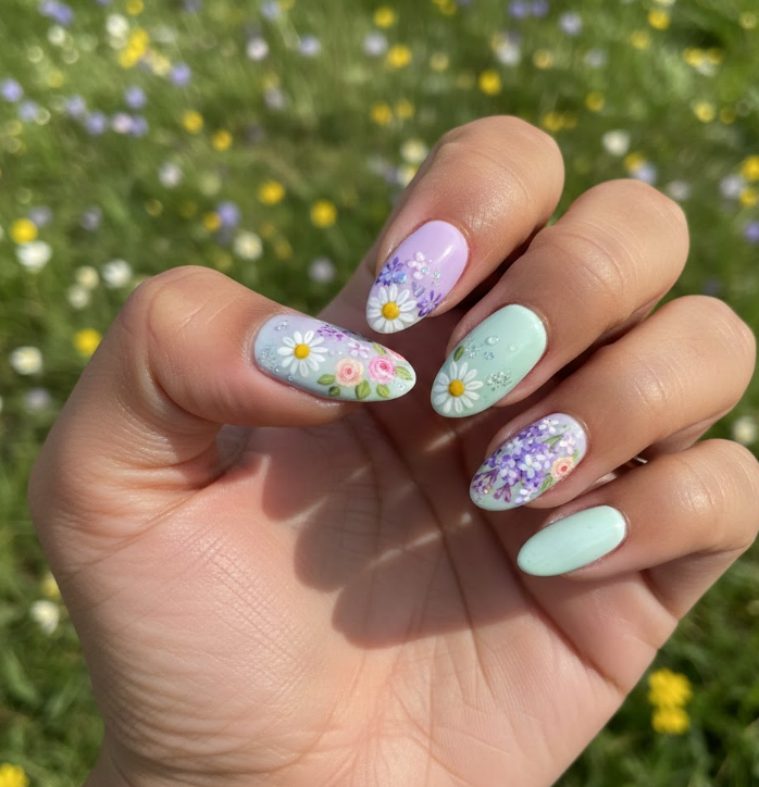 easter egg nail