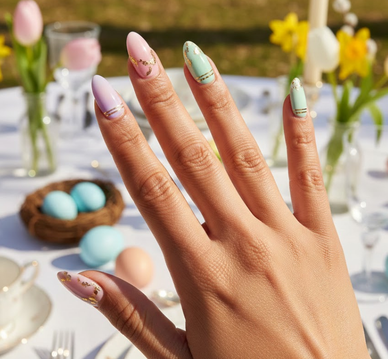 easter egg nail