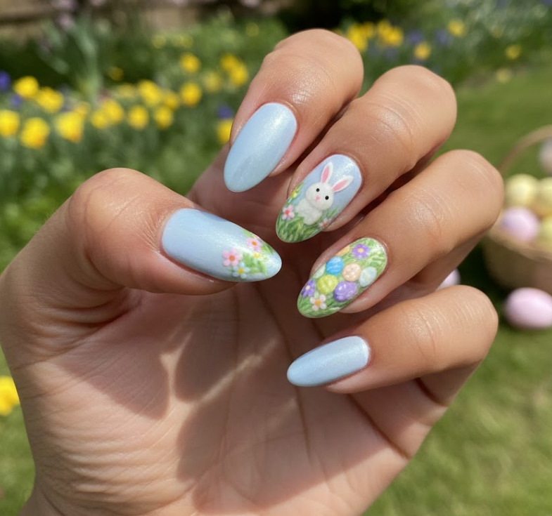 easter egg nail