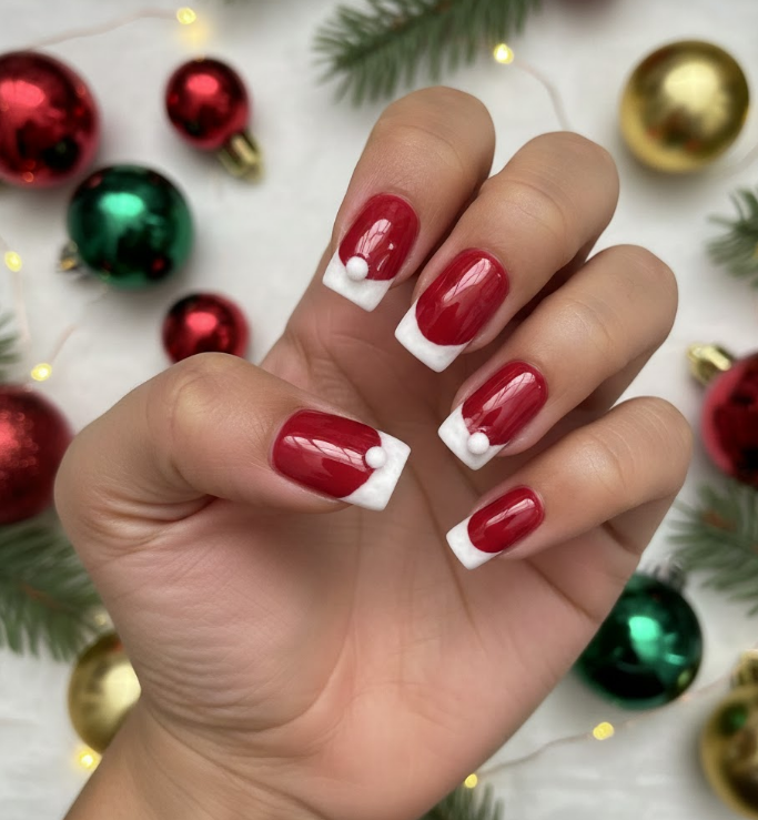santa claus nails