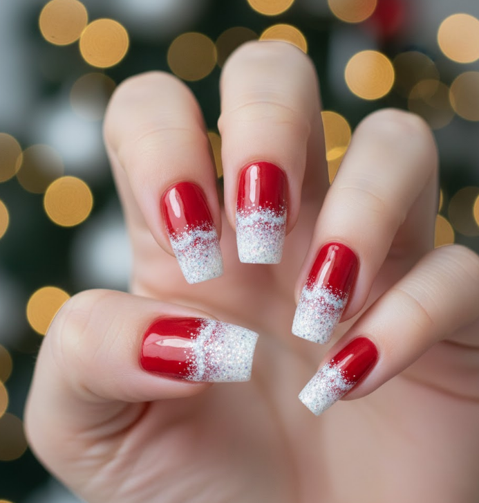 santa claus nails