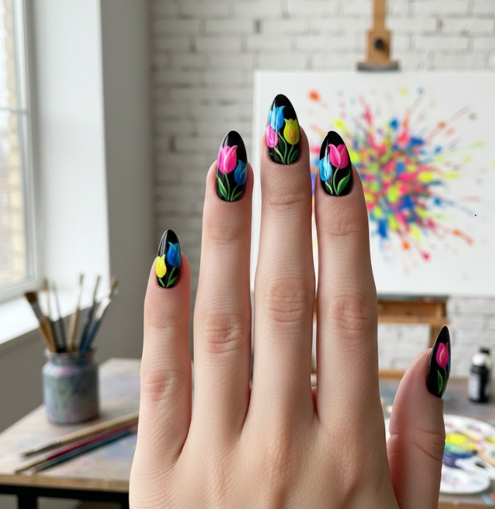 tulip nail designs