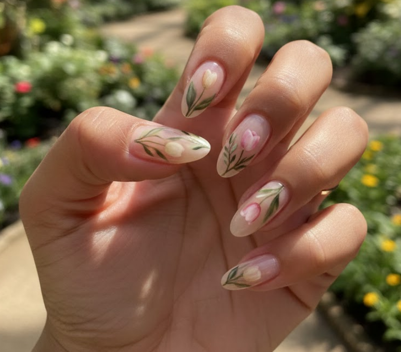 tulip nail designs