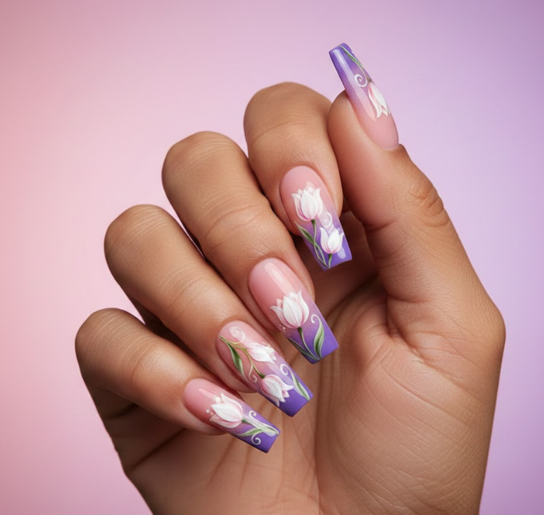 tulip nail designs