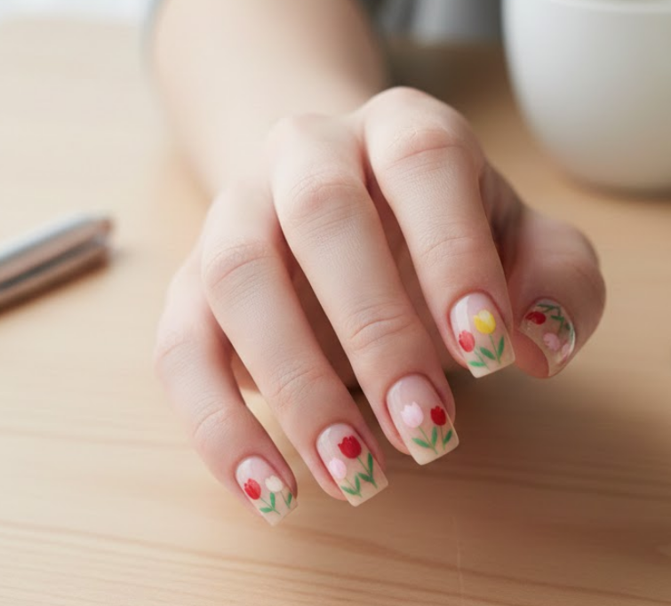 tulip nail designs