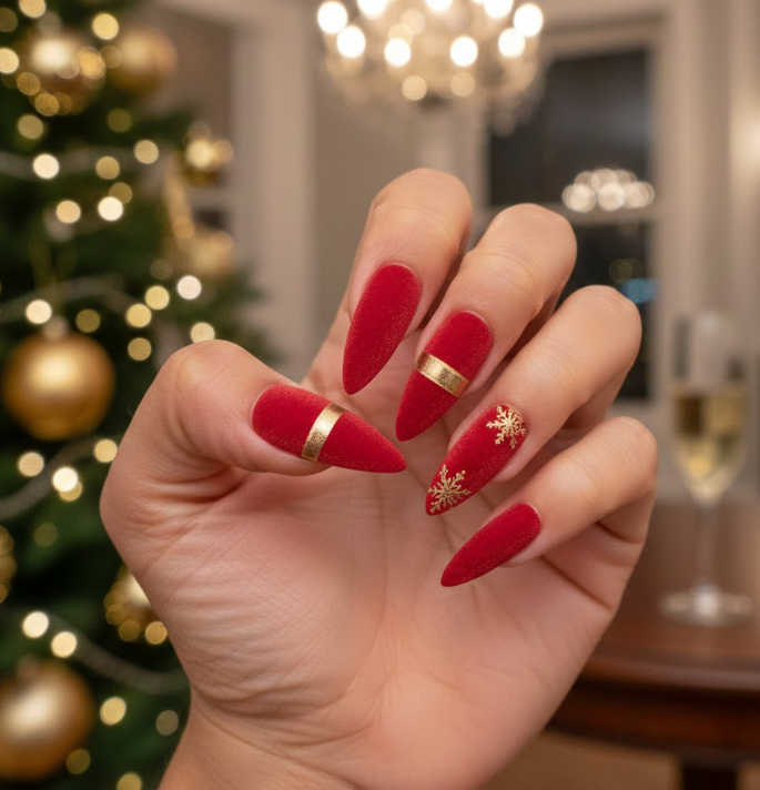 santa claus nails