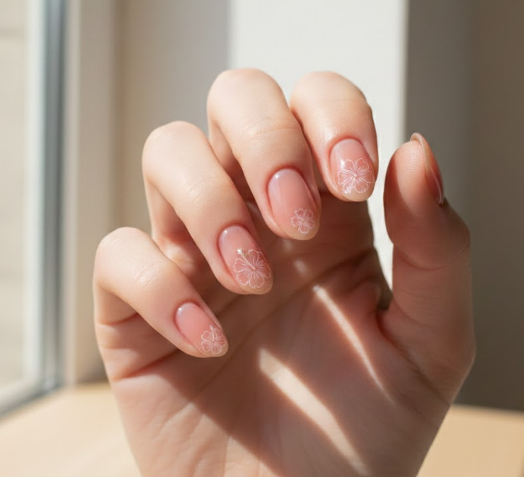 hibiscus nails