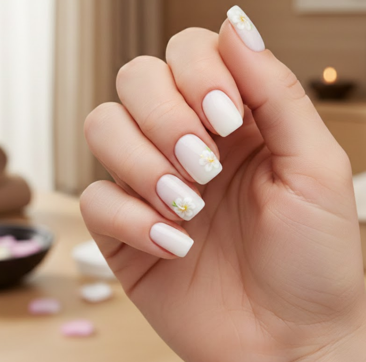 hibiscus nails