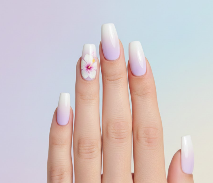hibiscus nails