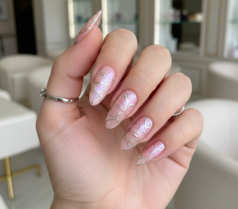 hibiscus nails
