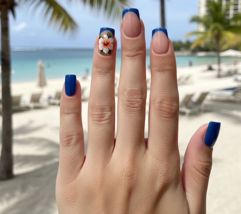 hibiscus nails