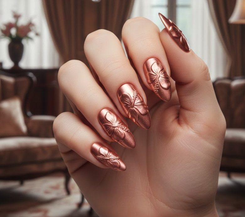 hibiscus nails