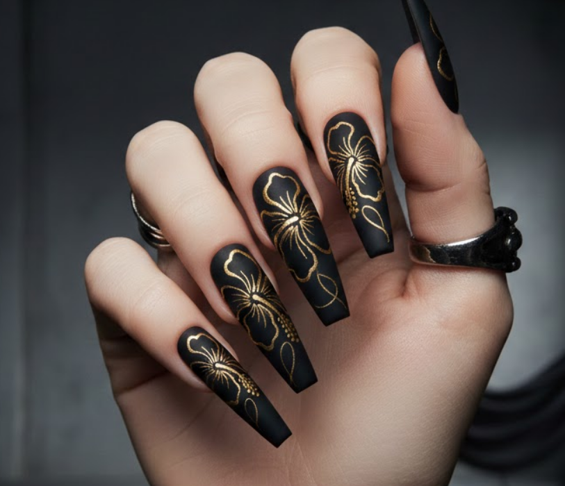 hibiscus nails