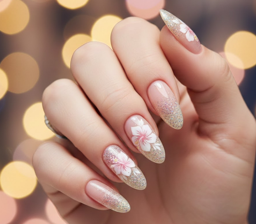hibiscus nails