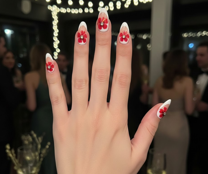 hibiscus nails