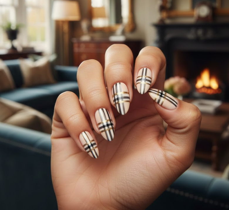 Instead of regular lines, this one uses gold lines with a beige base for a more luxe look