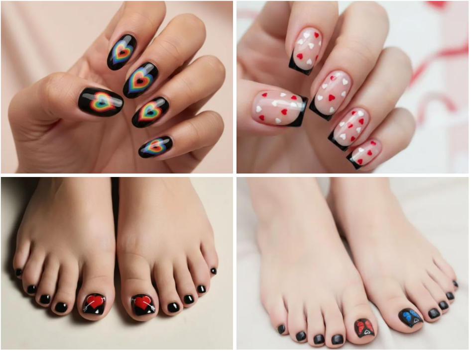 150/20 Must-See Black Valentine Nail Trends That Turn Heads
