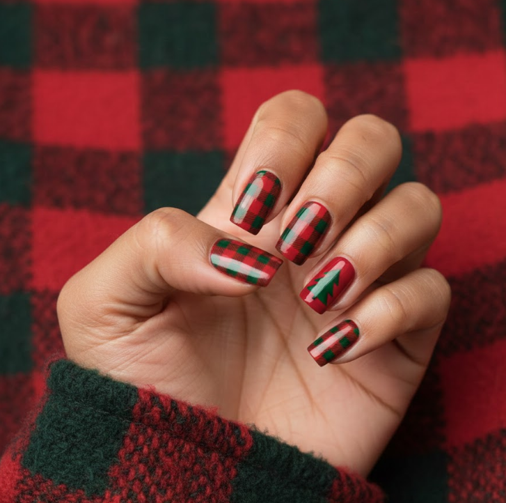 christmas tree nails