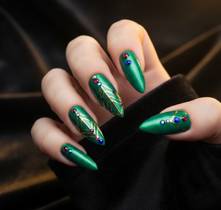 long christmas nails