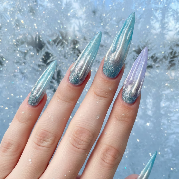 long christmas nails