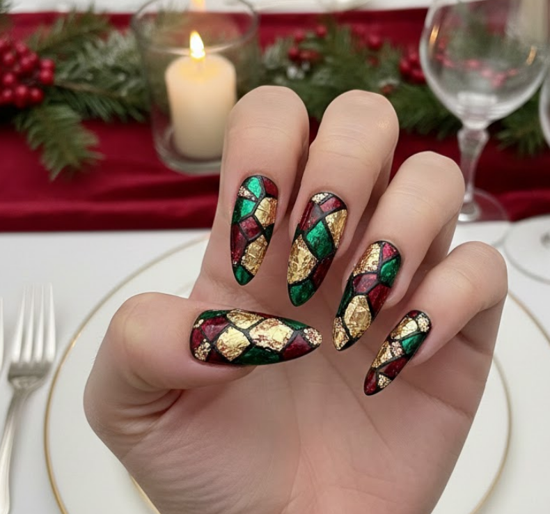 long christmas nails