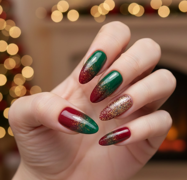 long christmas nails