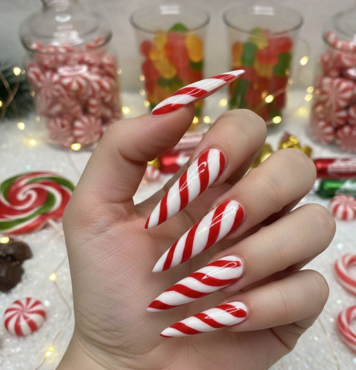 long christmas nails