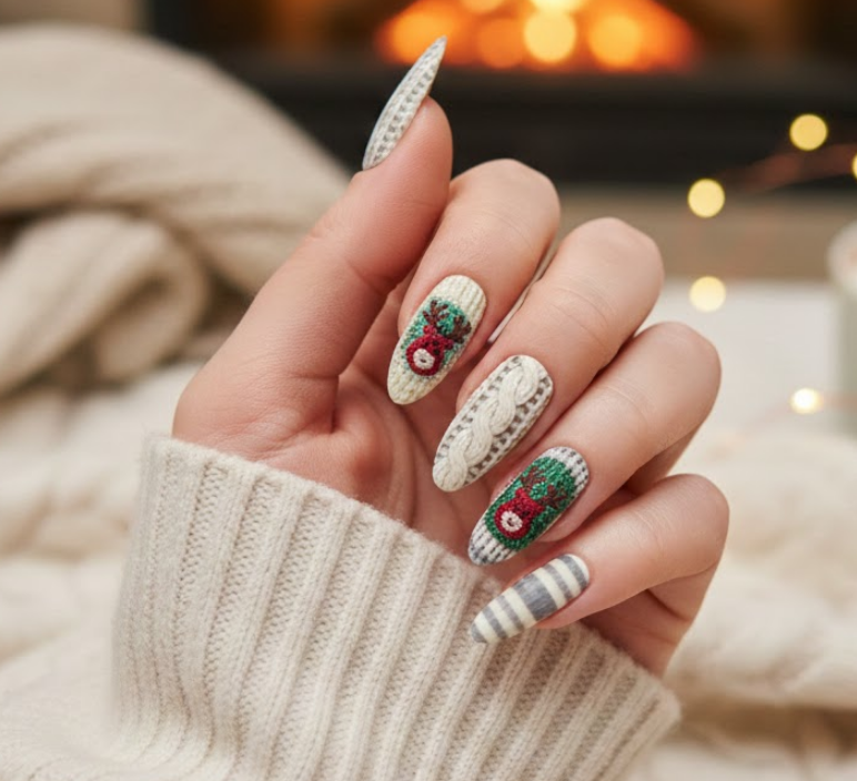long christmas nails