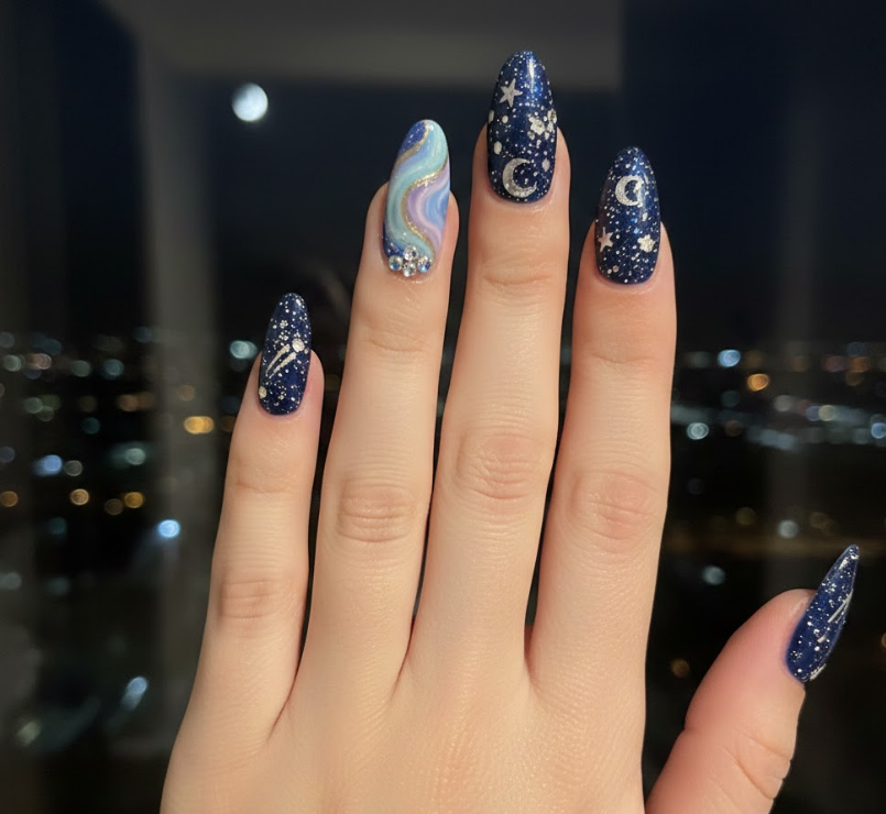 long christmas nails