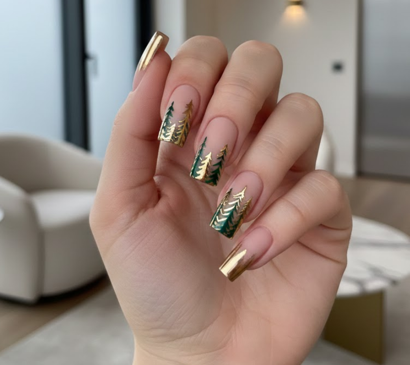 long christmas nails