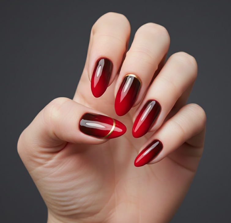 christmas ombre nails