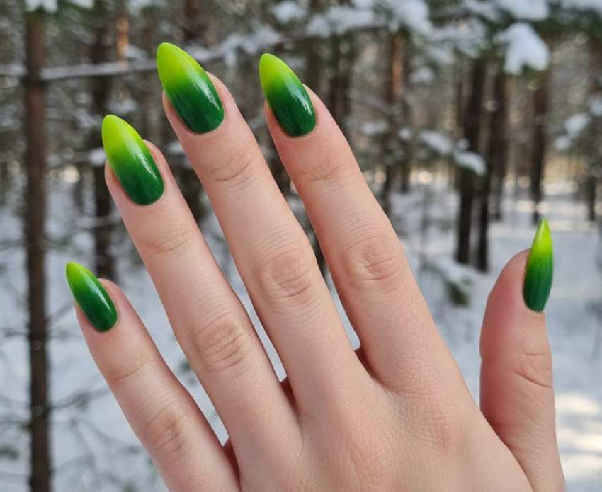 christmas ombre nails