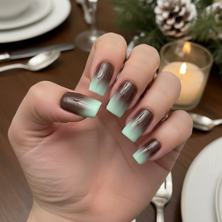 christmas ombre nails