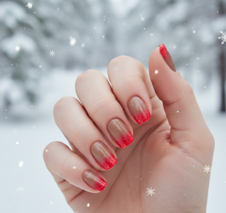 christmas ombre nails