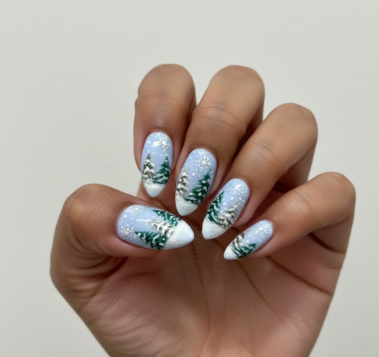 christmas tree nails