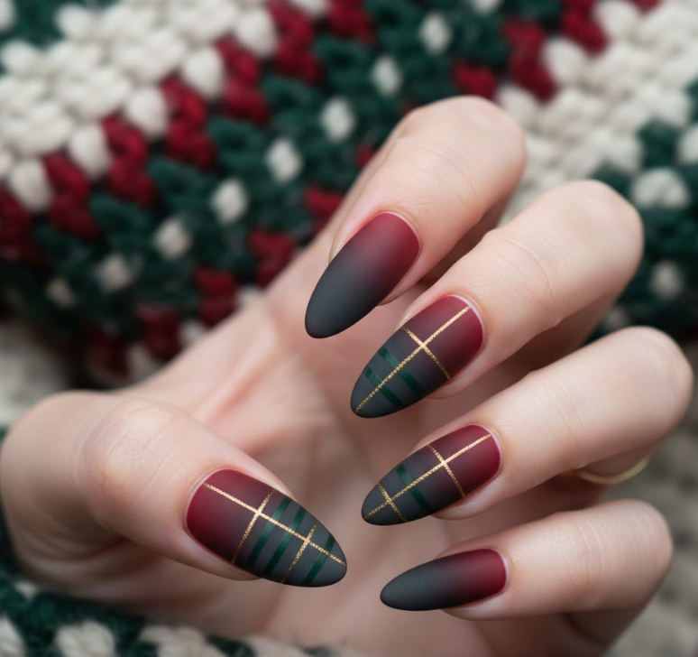 christmas ombre nails