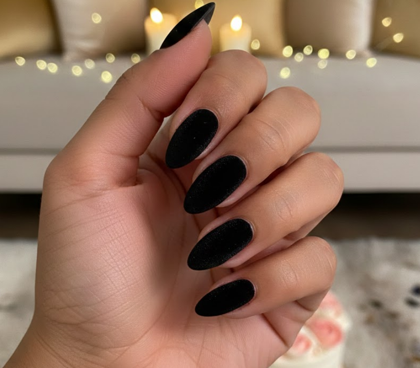 black birthday nails