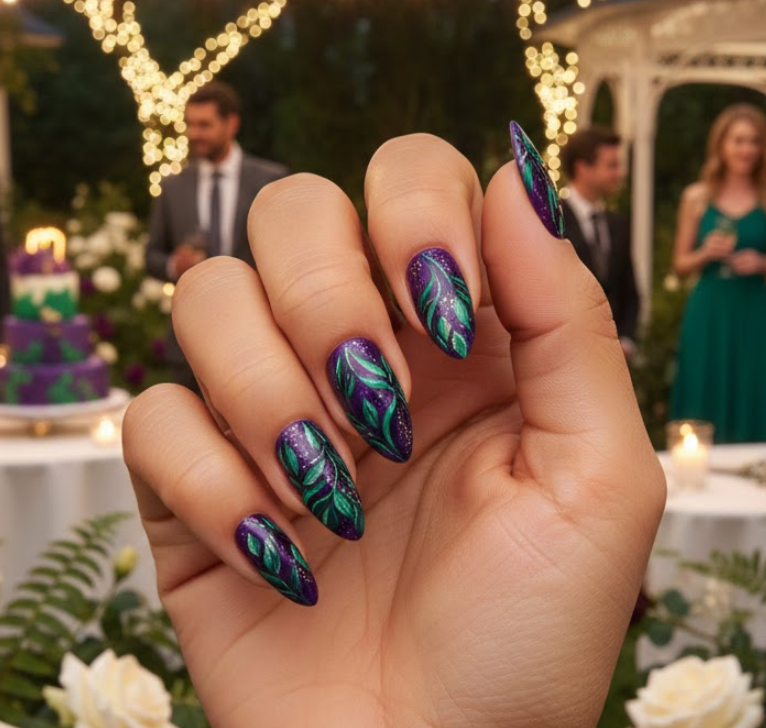 purple birthday nails