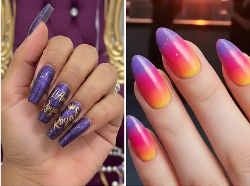 14 Trendy Purple Birthday Nails for Main Character Energy