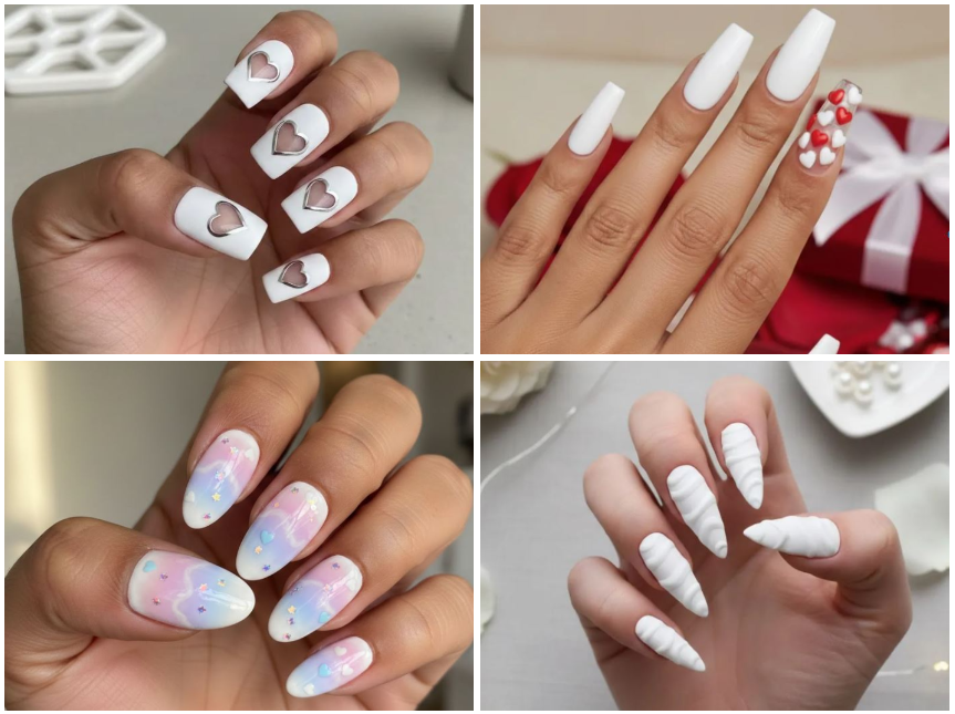 30 Best White Valentine Nails: Chic Ideas for a Romantic Look