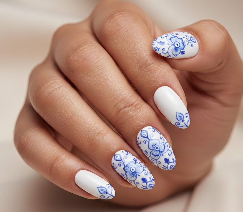 white birthday nails