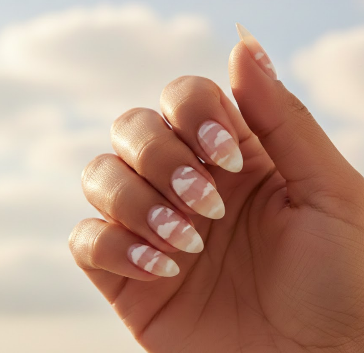 white birthday nails