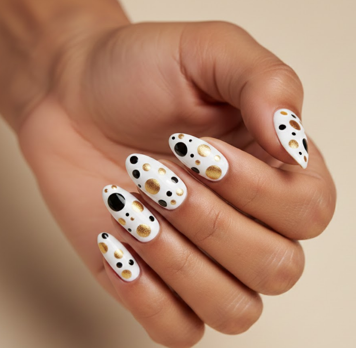 white birthday nails