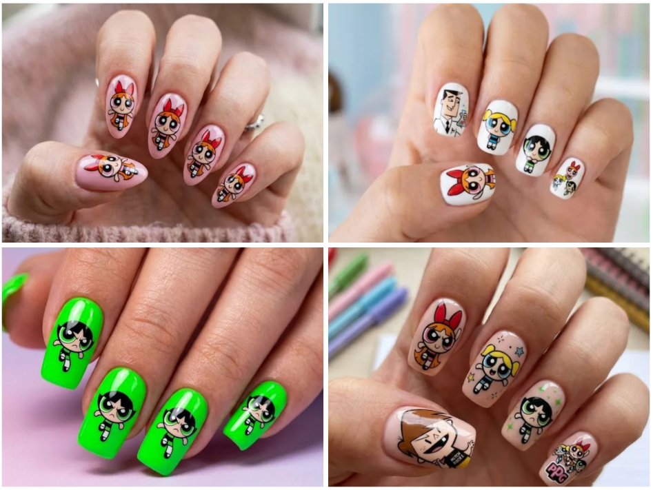 15 Powerpuff Girls Nails to Show Off Your Style