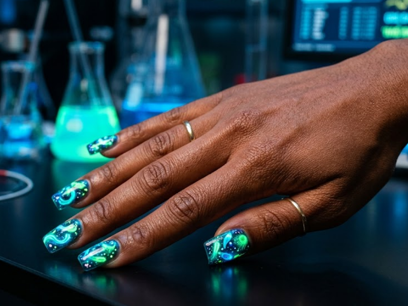 spongebob squarepants nails