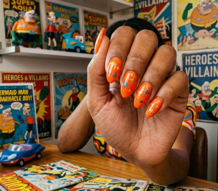 spongebob squarepants nails