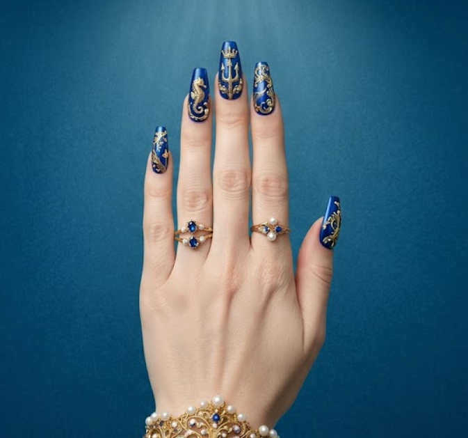 spongebob squarepants nails