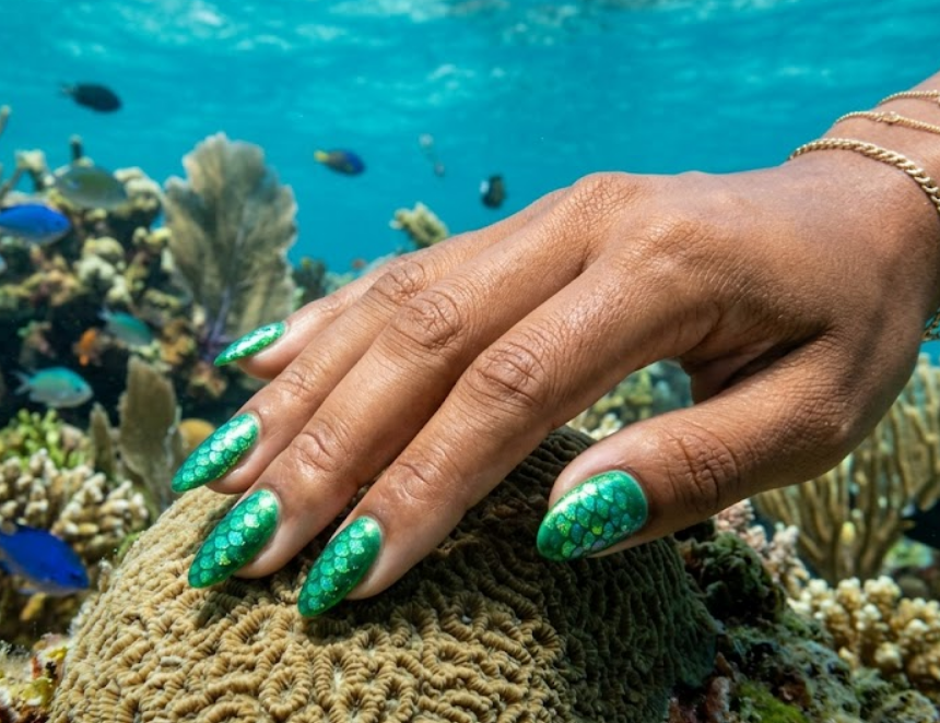 spongebob squarepants nails